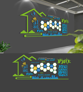 企业文化展示墙效果图_企业风采展示墙_学校文化展示墙