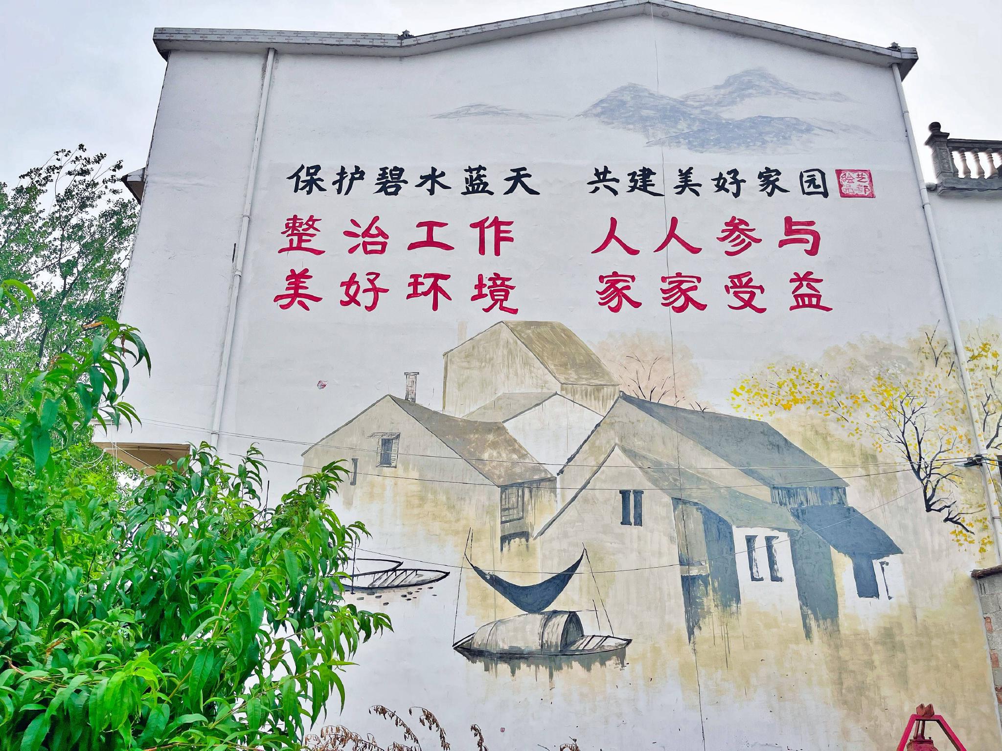 青山村文化墙内容丰富