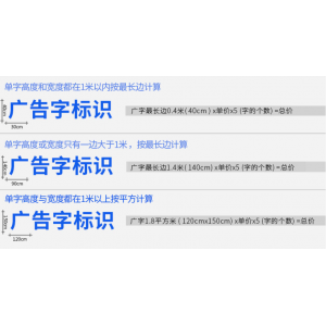 发光字价格怎么算?报价方式图文详解